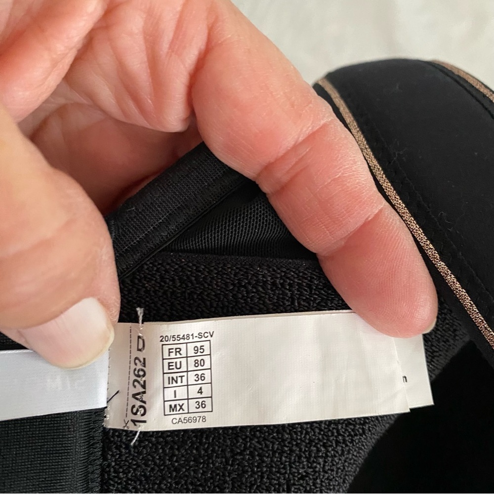 NWOT Simone Perele bra harmony sport underwire black SZ 42C EUR SZ 80D - Picture 6 of 14